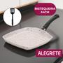 Imagem de Frigideira Alegrete Colore Grill Bistequeira 24cm Quadrada Bege Stone