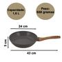 Imagem de Frigideira Antiaderente Ceramica Indução Fundo Triplo 24 cm Grafite