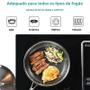Imagem de Frigideira Antiaderente de Aço Inoxidável com Tampa - Compatível com Indução