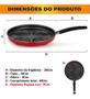 Imagem de Frigideira Antiaderente de Aluminio Para 4 Ovos e Hamburguer 26cm Gourmet Multiflon Vermelha