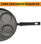 Imagem de Frigideira Antiaderente de Aluminio Para 4 Ovos e Hamburguer 26cm Gourmet Multiflon Vermelha