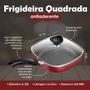 Imagem de Frigideira Antiaderente Quadrada Clear Coat Funda n 21 Com Tampa De Vidro Patolux