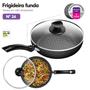 Imagem de Frigideira Funda Antiaderente Preto Nº 24 Masterflon Com Tampa Vidro Patolux
