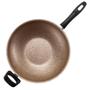 Imagem de Frigideira funda Panela Wok 30 - Dolce Tampa de Vidro Antiaderente Teflon