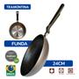Imagem de Frigideira Funda Tramontina Loreto C/Revestimento Interno Antiaderente Starflon Max Grafite 24cm 2,2 L