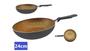Imagem de Frigideira Funda Tramontina Loreto C/Revestimento Interno Antiaderente Starflon Max Grafite 24cm 2,2 L