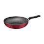 Imagem de Frigideira Funda Tramontina Loreto em Alumínio com Revestimento Interno e Externo em Antiaderente Starflon Max Vermelho 24 cm 2,2 L
