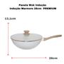 Imagem de Frigideira Grande Funda com Tampa Panela Wok Antiaderente Ceramica Cooktop Fogão Indução 28cm