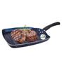 Imagem de Frigideira Grill Antiaderente Bistequeira 24 cm Colore Azul   Espátula