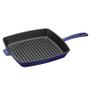 Imagem de Frigideira Grill c/ Cabo Ferro Fundido Azul Marinho 26 x 26 cm - Staub