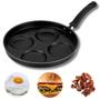 Imagem de Frigideira Multiuso Antiaderente 4 Em 1 Com Divisórias Ovos Hamburger Bacon Preta