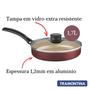 Imagem de Frigideira Reta com Tampa Tramontina Turim Vermelha 1,7 Litros