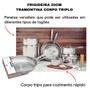 Imagem de Frigideira Tramontina Aço Inox Cooktop Fogão Indução Corpo Triplo 20cm 1,2 Litros Grano