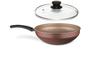 Imagem de Frigideira Wok Flora  Antiaderente Com Tampa 24cm 2,8l 