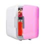 Imagem de Frigobar 12v portatil mini geladeira aquecedora e refrigeradoa 4l rosa trivolt carro e casa