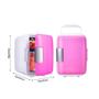 Imagem de Frigobar 12v portatil mini geladeira aquecedora e refrigeradoa 4l rosa trivolt carro e casa