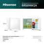 Imagem de Frigobar Hisense 44 Litros Porta Reversível Branco 1 Porta RR58NW3A/RR58NW2A