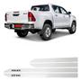 Imagem de Friso Lateral Branco Polar Hilux + Soleira Resinada 4 Peças