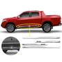 Imagem de Friso Lateral Slim Inferior S10 2012 a 2023 Kit Cromado Personalizado 4 Portas