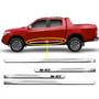 Imagem de Friso Lateral Slim Inferior S10 2012 a 2023 Kit Cromado Personalizado 4 Portas