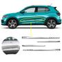 Imagem de Friso Lateral Slim T-Cross 2019 2020 2021 2022 2023 Kit Cromado Personalizado 4 Portas