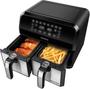 Imagem de Fritadeira Air Fryer Dual Duplo Cesto 8L Mondial AFD-01-BI Preta/Inox - 110V