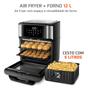 Imagem de Fritadeira Air Fryer Mondial Oven 12 Litros Preto Inox 2000w 220V