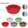 Imagem de fritadeira de ar cesta de silicone molde de silicone airfryer forno bandeja de cozimento pizza frito cesta de frango mol
