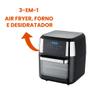 Imagem de Fritadeira Eletrica Air Fryer Forno e Desidratador Oven Tronos 12 Litros 3 em 1 com Timer 127v