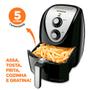 Imagem de Fritadeira Elétrica Air Fryer Mondial Grand Family Inox AFN-50-BI 5L Preta - 127V