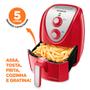 Imagem de Fritadeira Elétrica Air Fryer Mondial Grand Family Inox AFN-50-RI 5L Vermelha - 220V