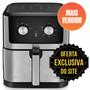 Imagem de Fritadeira Elétrica Elgin CHROME 8L com Timer, Grelha Easy Clean  AFC80, Inox 127V