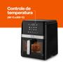 Imagem de Fritadeira Elétrica sem óleo Air Fryer 7L com Visor Gourmet 1800W 127V Preta Multi Home - GO223