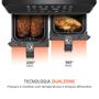 Imagem de Fritadeira elétrica sem óleo Air Fryer Dual com cesto duplo 8L 2000 Watts - AFD-01-BI - Mondial