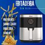 Imagem de Fritadeira Elétrica Sem Óleo Airfryer Oster 2 Em 1 Black Inox 4,8L 1500W Antiaderente Botão Digital 1500W Timer 60Min