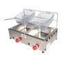 Imagem de Fritadeira Inox 02 Cubas À Gás - Baixa Pressão - Cef Cf02
