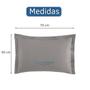 Imagem de Fronha Avulsa Lisa Cetim 300 Fios 100% Algodão 50cm x 70cm com 3 abas Viva Conforto