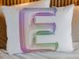 Imagem de Fronha Infantil Capa de Travesseiro Alfabeto Balão Arco Íris de A a Z