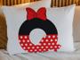 Imagem de Fronha Infantil Capa de Travesseiro Alfabeto Minnie Vermelha Iniciais A a Z