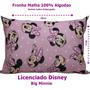 Imagem de Fronha Portallar Malha Disney Estampada Big Minnie 48cmx68cm Rosa