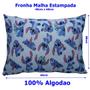 Imagem de Fronha Portallar Malha Disney Estampada Stitch e Xepa 48cm x 68cm Azul