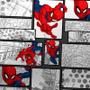 Imagem de Fronha Portallar Malha Estampada Marvel Spider Quadrinhos 48cmx68cm Branco