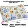 Imagem de Fronha Tecebem Malha Estampada com Viés Olga 50cm x 70cm Branco