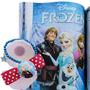 Imagem de Frozen Disney Presilha de Cabelo + Pulseira + Livro com 12 Gizes