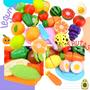 Imagem de Frutas e legumes comidinhas crec crec faca tabua p/ cortar brinquedo de cozinha