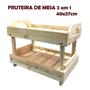 Imagem de Fruteira 2 Andares Rustica de Mesa 2 em 1 em Madeira Mdf