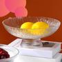 Imagem de Fruteira Centro de Mesa em Vidro com Base Alta Organize e Exiba Frutas com Estilo