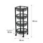 Imagem de Fruteira Cesto Organizador 4 Andares Resistente Plástico com Rodinhas