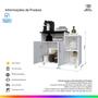 Fruteira Cozinha 2 Portas com 5 Rodizios Multiuso Tampo Para Microondas - Móveis Bonatto Imagem de Fruteira Cozinha 2 Portas com 5 Rodizios Multiuso Tampo Para Microondas