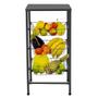 Imagem de Fruteira De Chão Para Cozinha Suporte Galão De Água Bebedouro Purificador Multiuso 3 Cestos Aramado Removíveis
